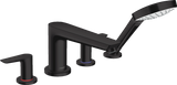 Hansgrohe Talis E 4-hole Rim-Mounted Bath Mixer - Matt Black - 71748670