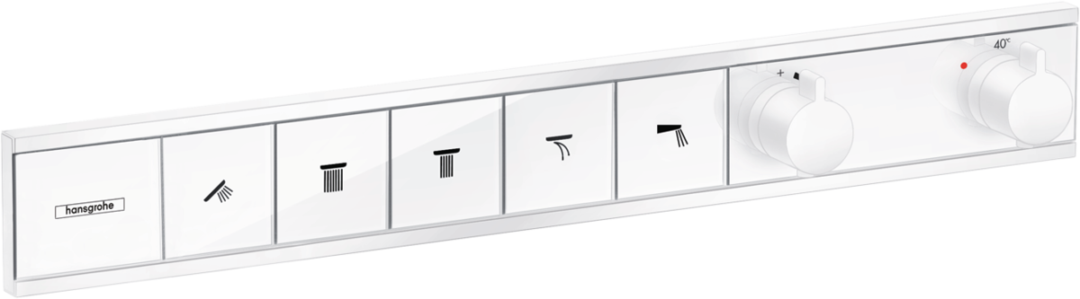 Hansgrohe Rainselect Thermostat For Concealed Installation For 5 Functions - Matt White - 15384700