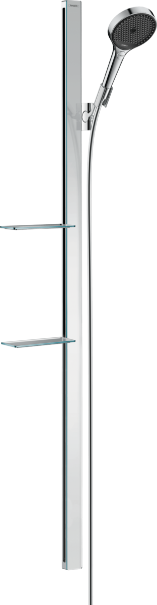 Hansgrohe Rainfinity Shower Set 130 3jet With Shower Bar 1500mm And Shelves -  Chrome - 27673000