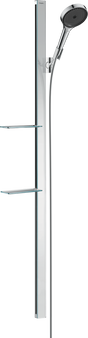 Hansgrohe Rainfinity Shower Set 130 3jet With Shower Bar 1500mm And Shelves -  Chrome - 27673000
