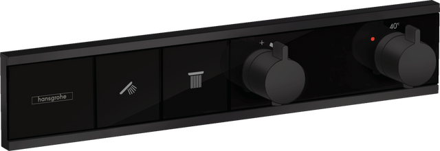 Hansgrohe RainSelect Thermostat For Concealed Installation For 2 Functions - Matt Black - 15380670