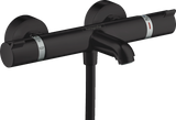 Hansgrohe Ecostat Thermostatic Bath Mixer Comfort For Exposed Installation - Matt Black - 13114670