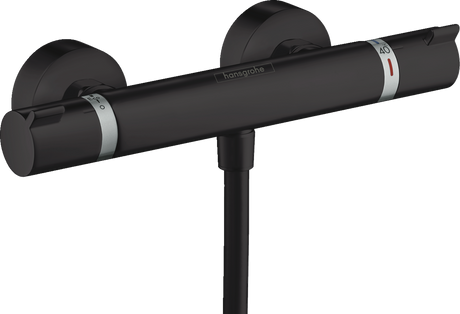 Hansgrohe Ecostat Thermostatic Shower Mixer Comfort For Exposed Installation - Matt Black - 13116670