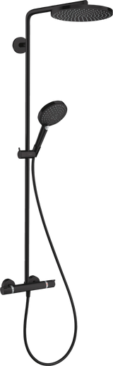 Hansgrohe Raindance Select S Showerpipe 240 1jet Powderrain With Thermostatic Shower Mixer - Matt Black - 27633670