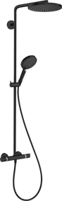 Hansgrohe Raindance Select S Showerpipe 240 1jet Powderrain With Thermostatic Shower Mixer - Matt Black - 27633670
