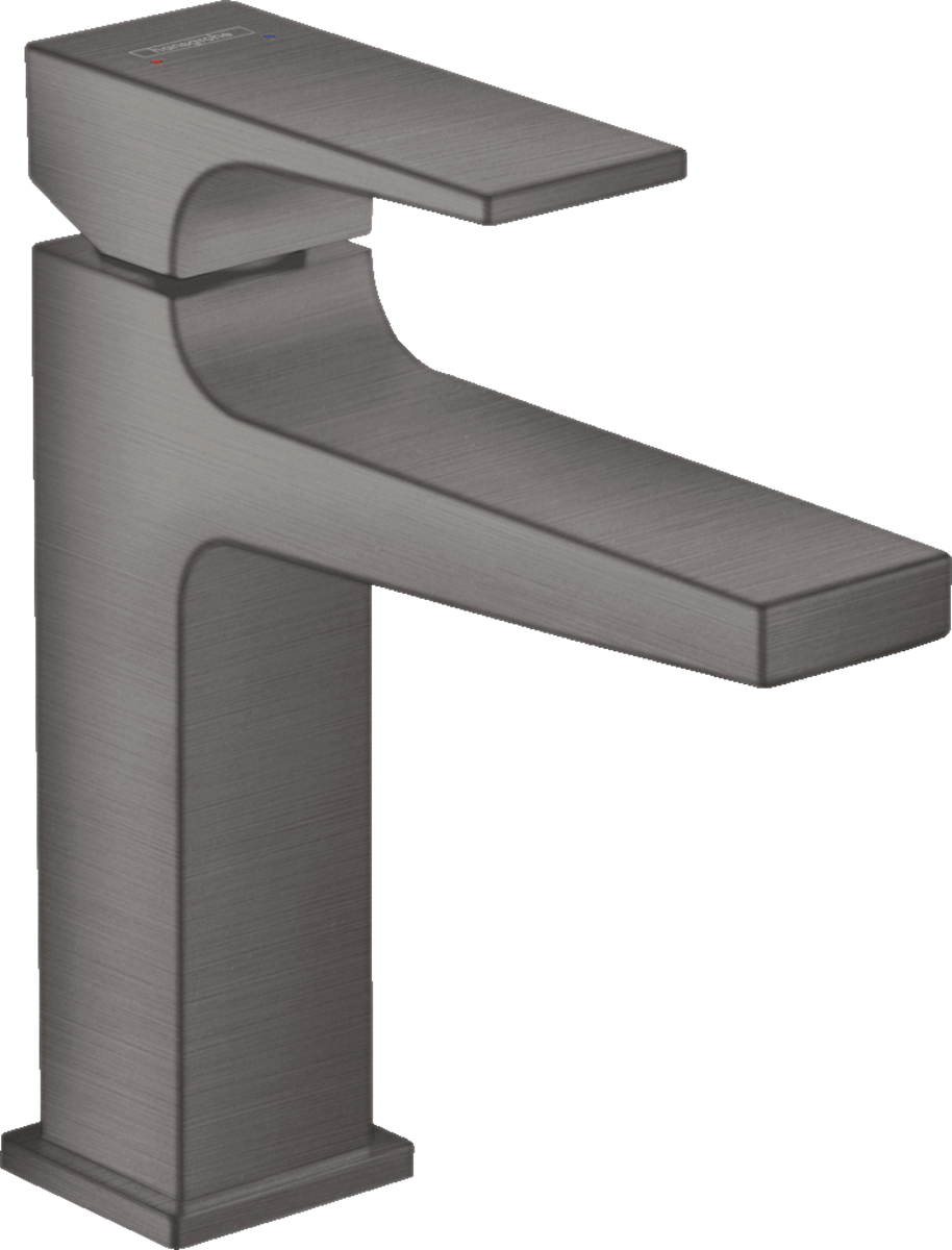 Hansgrohe Metropol Single Lever Basin Mixer 110 with Lever Handle and Push-open Waste - Brushed Black Chrome - 32507340