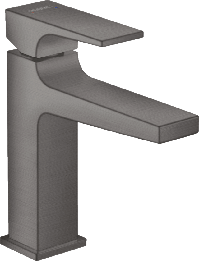 Hansgrohe Metropol Single Lever Basin Mixer 110 with Lever Handle and Push-open Waste - Brushed Black Chrome - 32507340