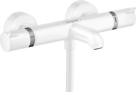 Hansgrohe Ecostat Thermostatic Bath Mixer Comfort For Exposed Installation - Matt White - 13114700