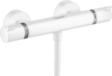 Hansgrohe Ecostat Thermostatic Shower Mixer Comfort For Exposed Installation - Matt White - 13116700