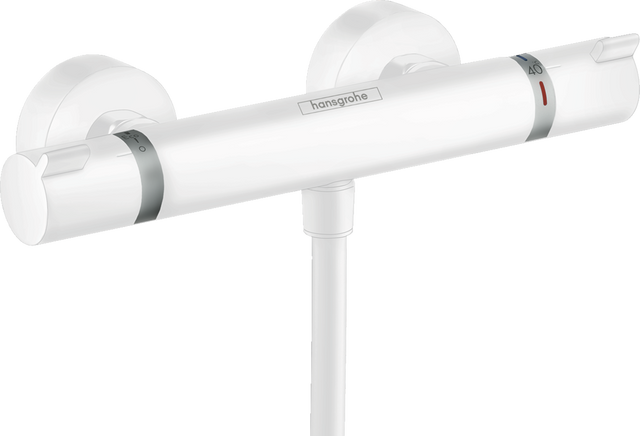 Hansgrohe Ecostat Thermostatic Shower Mixer Comfort For Exposed Installation - Matt White - 13116700