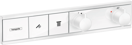 Hansgrohe RainSelect Thermostat For Concealed Installation For 2 Functions - Matt White - 15380700