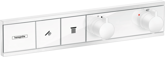 Hansgrohe RainSelect Thermostat For Concealed Installation For 2 Functions - Matt White - 15380700