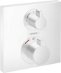 Hansgrohe Ecostat Square Thermostatic Mixer For Concealed Installation For 2 Outlets - Matt White - 15714700