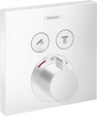 Hansgrohe ShowerSelect Thermostatic Mixer For Concealed Installation For 2 Outlets - Matt White - 15763700