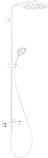 Hansgrohe Raindance Select S Showerpipe 240 1jet Powderrain With Thermostatic Shower Mixer - Matt White - 27633700