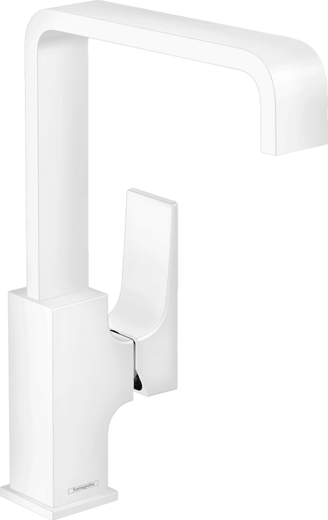 Hansgrohe Metropol Single Lever Basin Mixer 230 with Lever Handle And Push-open Waste - Matt White - 32511700