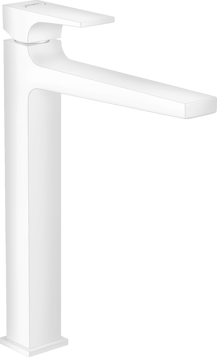Hansgrohe Metropol Single Lever Basin Mixer 260 with Lever Handle For Wash Bowls With Push-open Waste - Matt White - 32512700