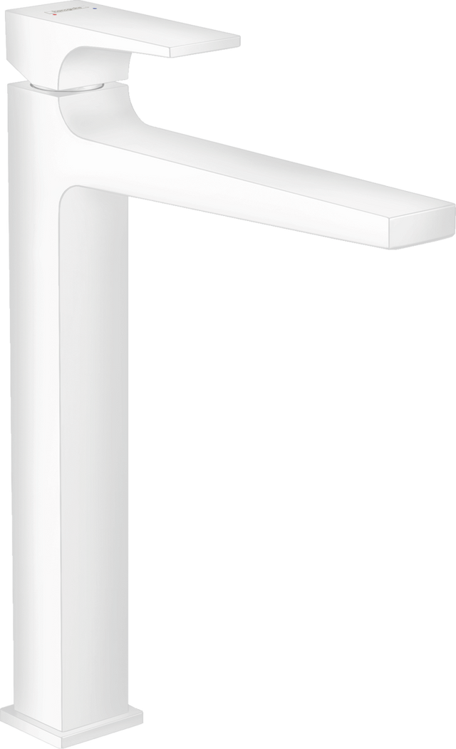 Hansgrohe Metropol Single Lever Basin Mixer 260 with Lever Handle For Wash Bowls With Push-open Waste - Matt White - 32512700