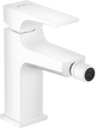 Hansgrohe Metropol Single Lever Bidet Mixer wWith Lever Handle and Push-open Waste - Matt White - 32520700