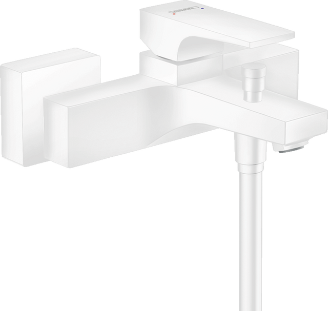 Hansgrohe Metropol Single Lever Manual Bath Mixer For Exposed Installation With Lever Handle - Matt White - 32540700