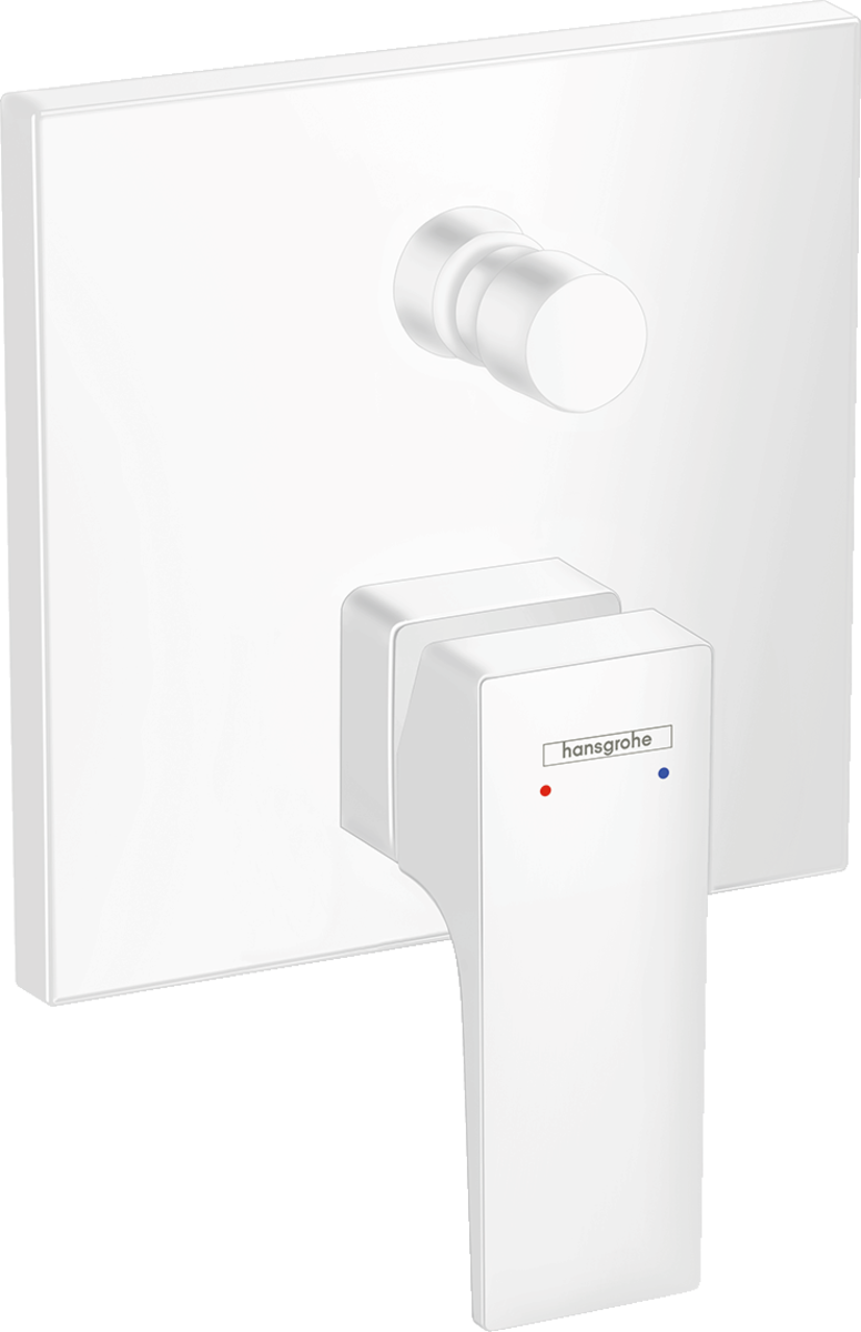 Hansgrohe Metropol Single Lever Manual Bath Mixer For Concealed Installation With Lever Handle And Integrated Backflow Prevention - Matt White - 32546700
