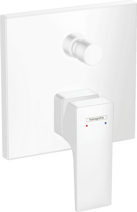 Hansgrohe Metropol Single Lever Manual Bath Mixer For Concealed Installation With Lever Handle And Integrated Backflow Prevention - Matt White - 32546700