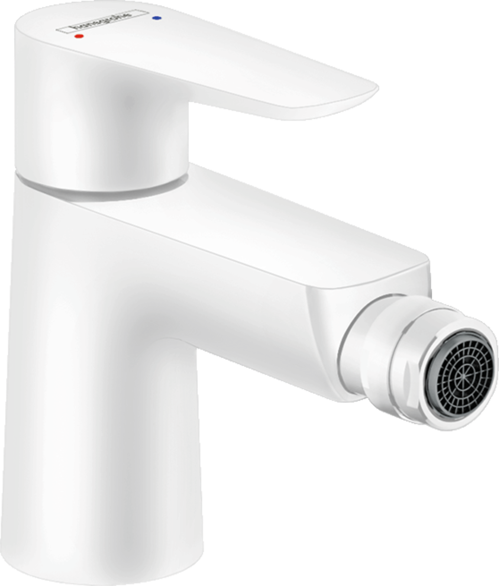 Hansgrohe Talis E Single Lever Bidet Mixer With Pop-Up Waste - Matt White - 71720700