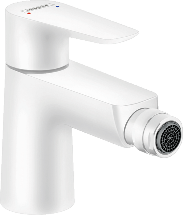 Hansgrohe Talis E Single Lever Bidet Mixer With Pop-Up Waste - Matt White - 71720700
