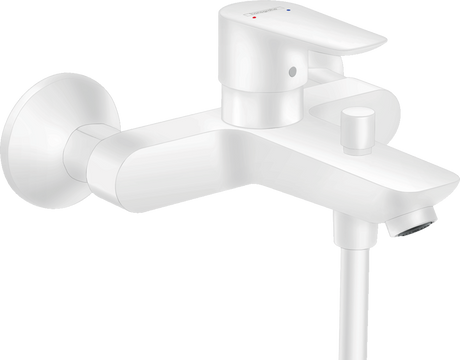 Hansgrohe Talis E Single Lever Manual Bath Mixer For Exposed Installation - Matt White - 71740700