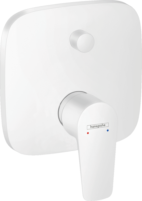 Hansgrohe Talis E Single Lever Manual Bath Mixer For Concealed Installation with Integrated Backflow Prevention - Matt White - 71474700
