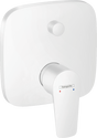 Hansgrohe Talis E Single Lever Manual Bath Mixer For Concealed Installation with Integrated Backflow Prevention - Matt White - 71474700