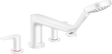 Hansgrohe Talis E 4-hole Rim-Mounted Bath Mixer - Matt White - 71748700