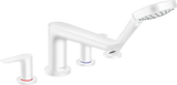 Hansgrohe Talis E 4-hole Rim-Mounted Bath Mixer - Matt White - 71748700