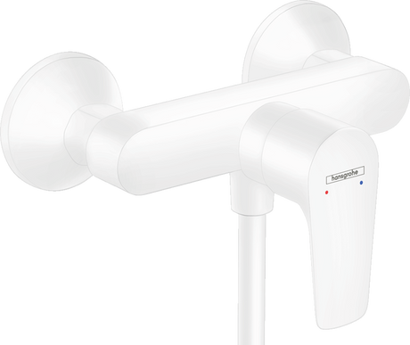 Hansgrohe Talis E Single Lever Manual Shower Mixer For Exposed Installation - Matt White - 71760700