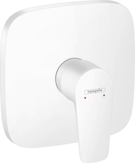 Hansgrohe Talis E Single Lever Manual Shower Mixer Soft Cube For Concealed Installation - Matt White - 71765700