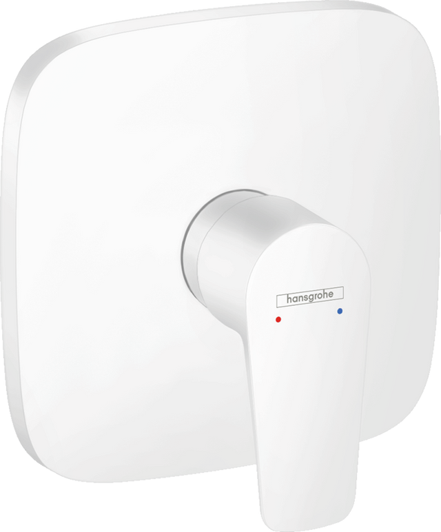 Hansgrohe Talis E Single Lever Manual Shower Mixer Soft Cube For Concealed Installation - Matt White - 71765700