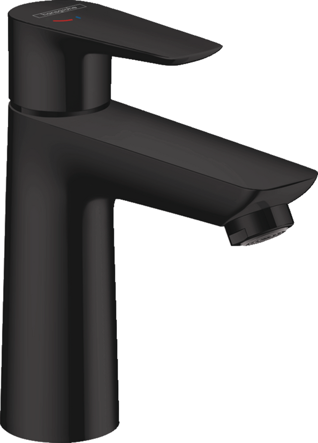 Hansgrohe Talis E Single Lever Basin Mixer 110 Coolstart with Pop-up Waste - Matt Black - 71713670