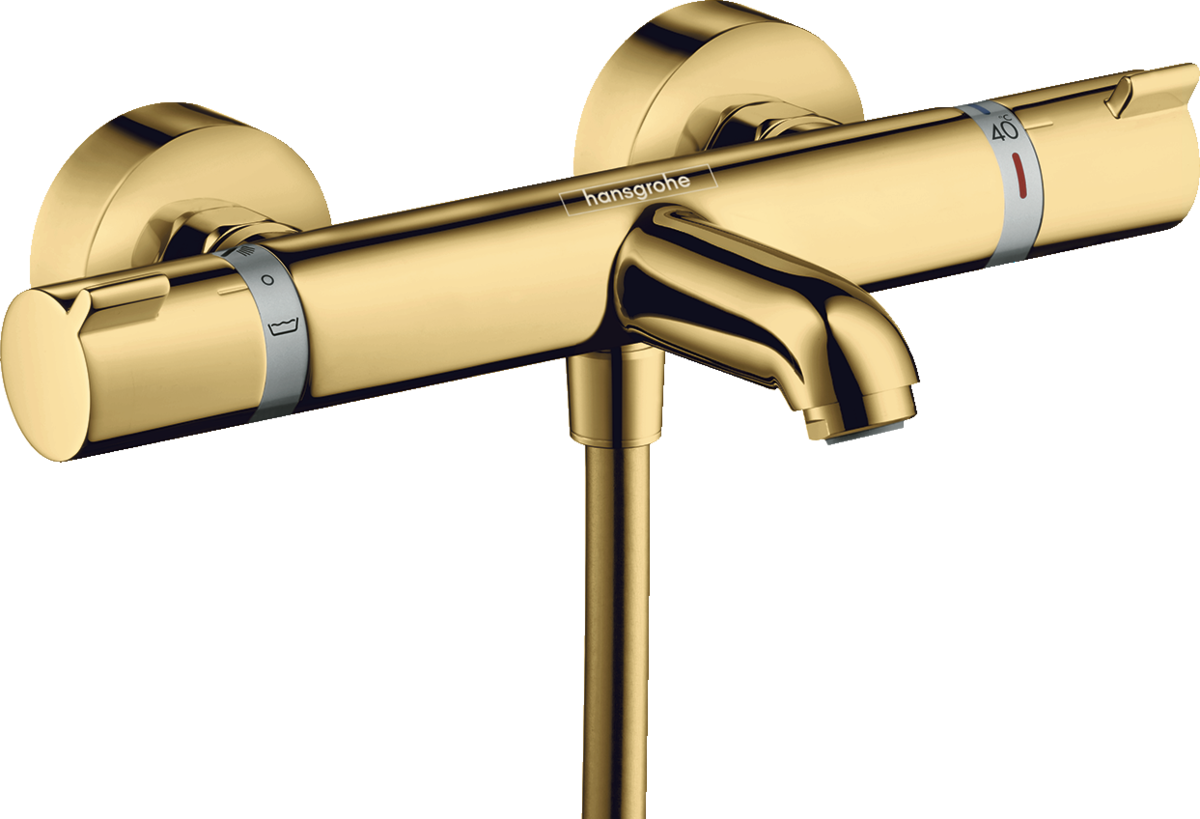 Hansgrohe Ecostat Thermostatic Bath Mixer Comfort For Exposed Installation - Polished Gold-optic - 13114990
