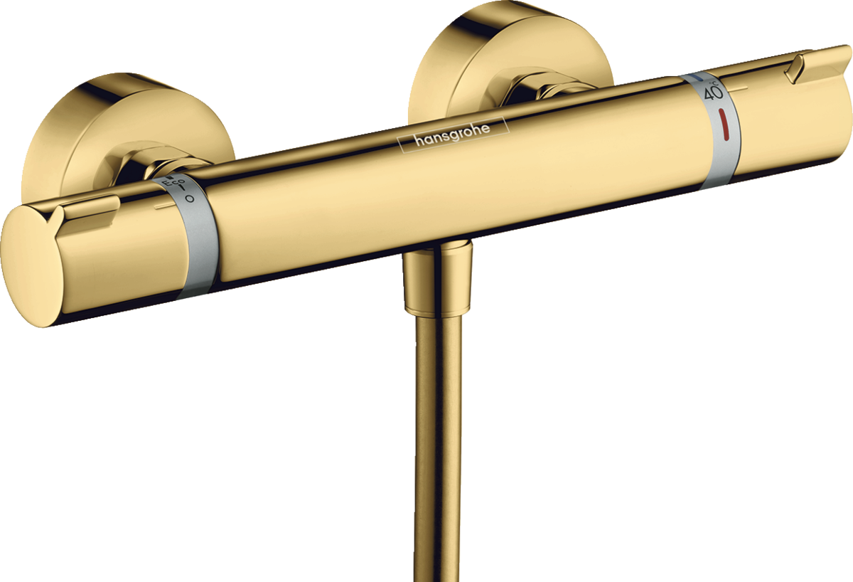 Hansgrohe Ecostat Thermostatic Shower Mixer Comfort For Exposed Installation - Polished Gold-optic - 13116990