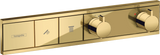 Hansgrohe RainSelect Thermostat For Concealed Installation For 2 Functions - Polished Gold Optic - 15380990