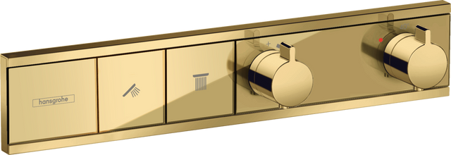 Hansgrohe RainSelect Thermostat For Concealed Installation For 2 Functions - Polished Gold Optic - 15380990