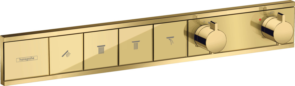 Hansgrohe Rainselect Thermostat For Concealed Installation For 4 Functions - Polished Gold-optic - 15382990