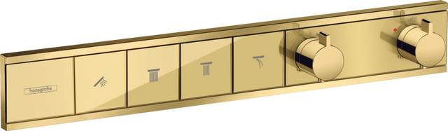 Hansgrohe Rainselect Thermostat For Concealed Installation For 4 Functions - Polished Gold-optic - 15382990