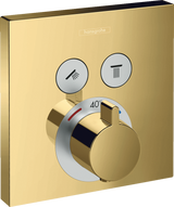 Hansgrohe ShowerSelect Thermostatic Mixer For Concealed Installation For 2 Outlets - Polished Gold Optic - 15763990