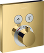 Hansgrohe ShowerSelect Thermostatic Mixer For Concealed Installation For 2 Outlets - Polished Gold Optic - 15763990