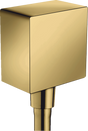 Hansgrohe FixFit Wall Outlet Square With Non-Return Valve - Polished Gold Optic - 26455990