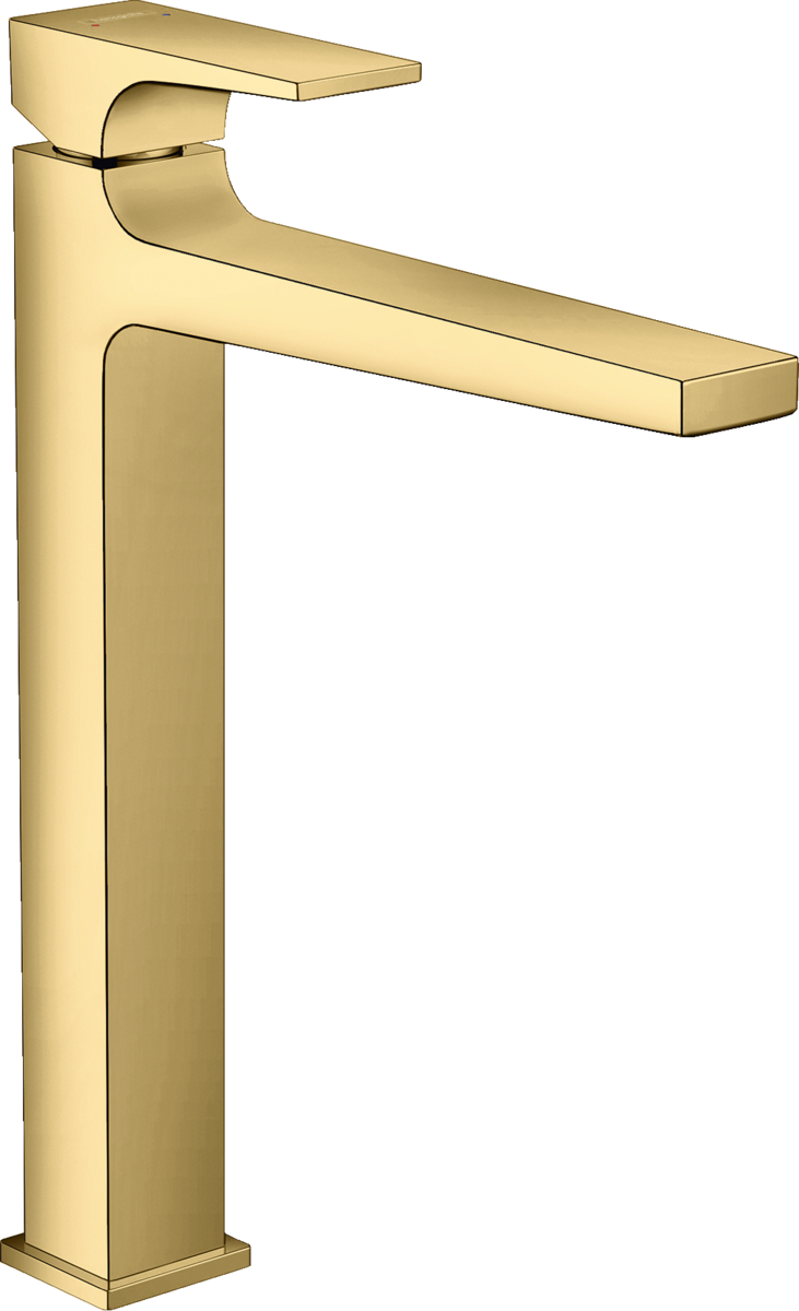 Hansgrohe Metropol Single Lever Basin Mixer 260 with Lever Handle For Wash Bowls With Push-open Waste - Polished Gold Optic - 32512990