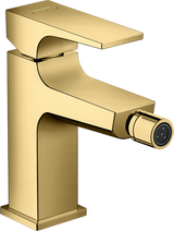 Hansgrohe Metropol Single Lever Bidet Mixer wWith Lever Handle and Push-open Waste - Polished Gold Optic - 32520990
