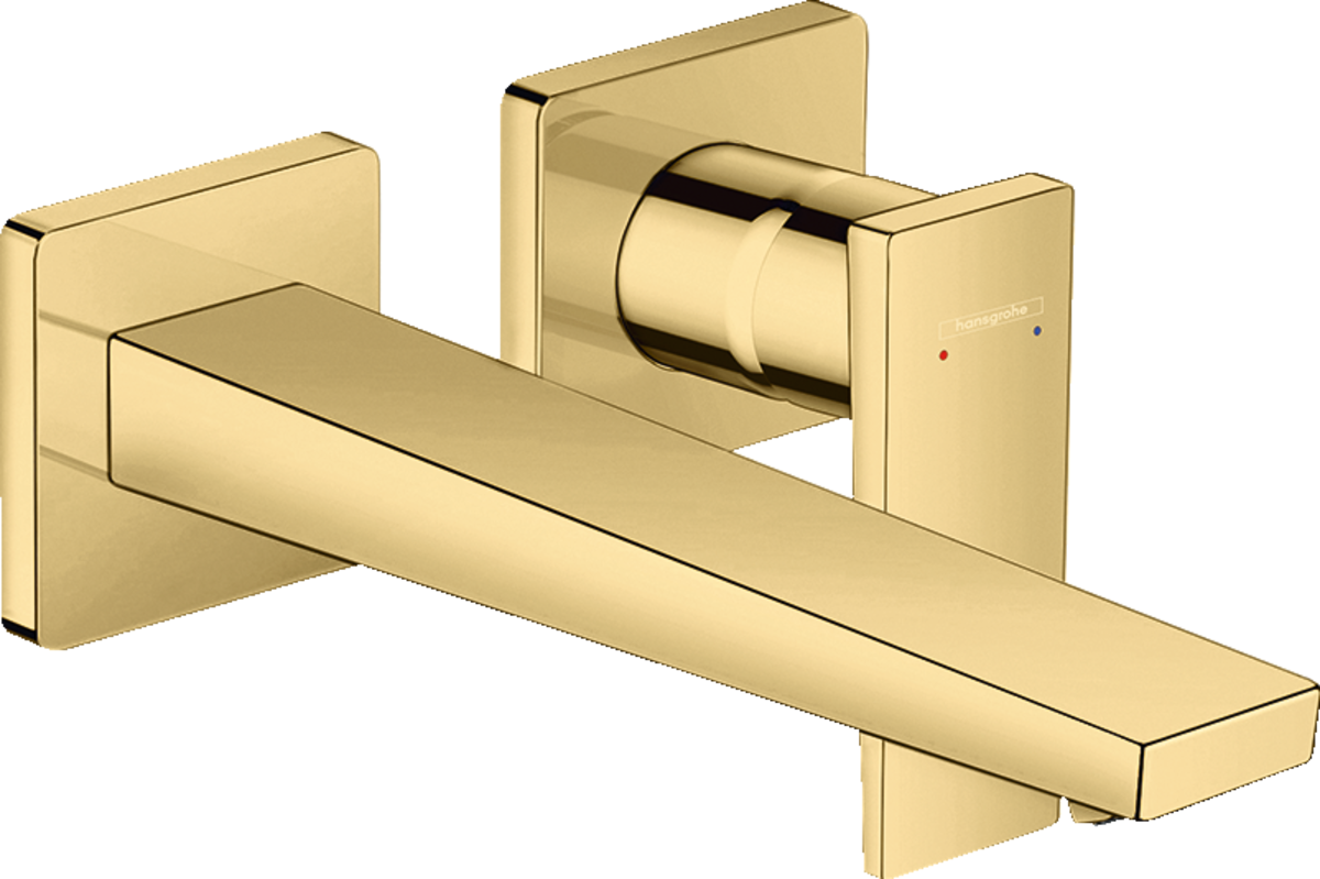 Hansgrohe Metropol Single Lever Basin Mixer with Lever Handle For Concealed Installation with Spout 225mm - Polished Gold Optic - 32526990