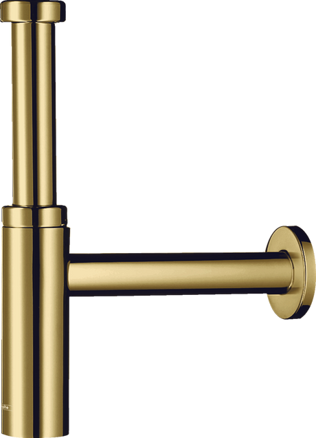 Hansgrohe Bottle Trap Flowstar S in polished gold optic finish for luxury bathroom plumbing